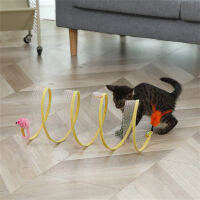 TH Cat Foldable Channel Toy With Feathers Scratch-resistant Self-happy Toys Pet Supplies For Indoor Cats