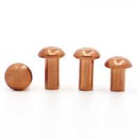 1-50pcs M1.5 M2.0 M2.5 M3 M4 M5 M6 M8 Copper Solid Round Head Rivet Alloy Self-plugging Rivet GB867