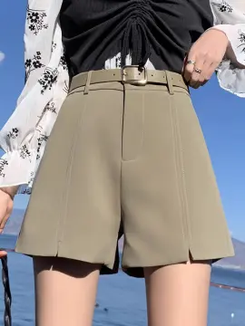 ZANZEA Korean Style Womens Wide Leg Plain Hot Pants Shorts Formal OL Office  Chino Trousers #8