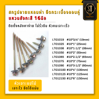 LTG แปไม้ สกรูยึดกระเบื้องลอนคู่ ปลายแหลมผ่า + แหวนสังกะสี 16mm