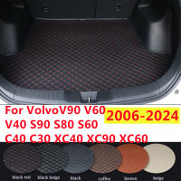 SJ ที่กำหนดเองกันน้ำรถ Trunk Mat AUTO Tail Boot ถาด Liner Cargo พรม Pad Fit สำหรับ VOLVO XC60 XC90 XC40 S60 S90 V60 V90