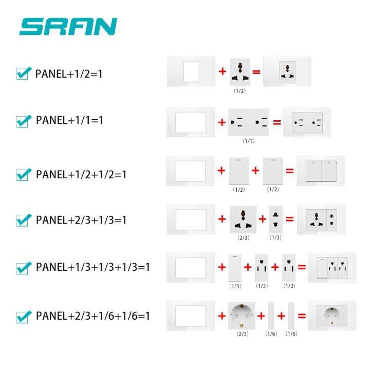 sran-delayed-touch-dimmer-voice-control-2way-switch-white-crystal-glass-panel-118mm-72mm-usb-3-pins-rj-45-tv-socket