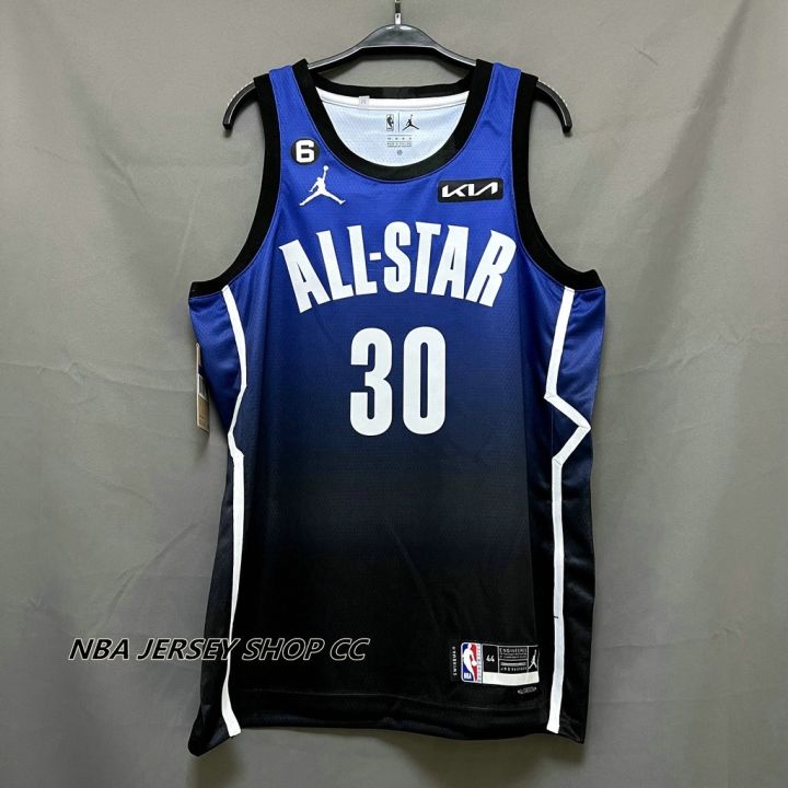 2023 NBA All Star Blue 30#CURRY Hot Pressed Jersey