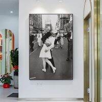 ☃۞ Vintage Art สีดำและสีขาวภาพ Victory Kiss Art โปสเตอร์และพิมพ์ New York ภาพวาดผ้าใบ Wall Art ภาพตกแต่งบ้าน