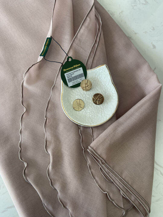 benang hijau instant shawl