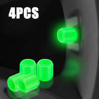 4X สีสันยางวาล์วหมวกรถ Energy-Absorbing Self-Illumination Night Glow Wheel Hub รถจักรยานยนต์ Bike Decor Tre ขอบ Stem Cover