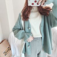 Knitwear Cardigan Women Loose Sweater Thick Outside Solid Color Korean Style Oversize Loose Plus Size Knitted Cardigans