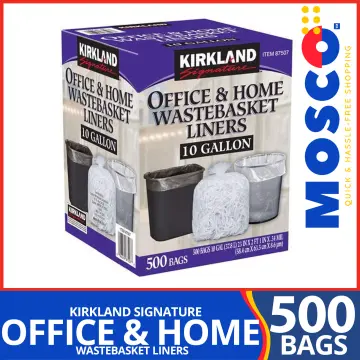  Kirkland Signature-87507 Wastebasket Liners, Clear, 10