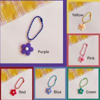 ROW Gift Key Ring Cute Plastics Keychain Color Flower Pendant Clothing Accessories Girly Heart Coin Purse Pendant DecorationsMulticolor