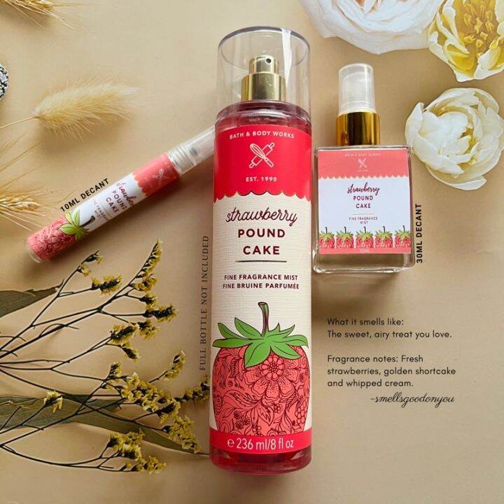 Strawberry Pound Cake (10&30ML) Bath and body works Lazada PH