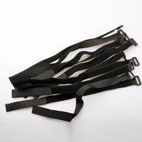 10pc/set 2*45cm Black nylon  Reusable Strap Hook Loop Cable Cord Ties Organizer Cable Management