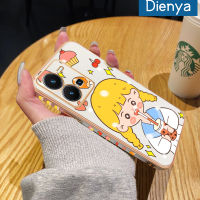 เคส Dienya สำหรับ Xiaomi M5 Poco เคสลายการ์ตูนเด็กผู้หญิงชานมใหม่กรอบสี่เหลี่ยมเคลือบพื้นผิวเคสนิ่มซิลิกาเจลกันกระแทกเคสมือถือรวมทุกฝาครอบป้องกันเลนส์กล้องถ่ายรูป