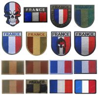 【YF】❄♣  Flag Embroidered Patches French Flags Emblem Applique Rubber Embroidery Badges