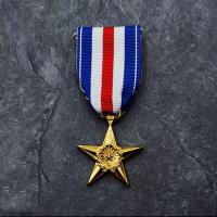 【CW】❄✐✾  States Award Five-Pointed Star Medal Re-engraved Three-Dimensional  Pin Badge