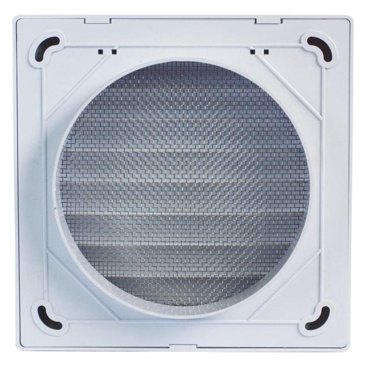 gflow-fix-grill-8-x8-ต่อท่อ-4นิ้ว-สีขาว-ฝาครอบช่องระบายอากาศ-หน้ากากระบายอากาศบานเกร็ด-หน้ากากกันแมลง