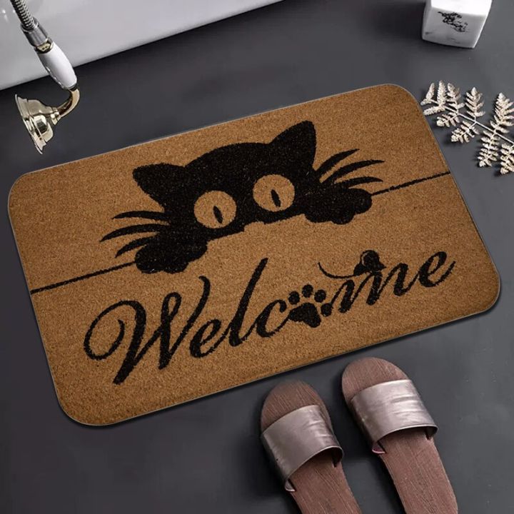 welcome-cat-entrance-door-mat-non-slip-kitchen-mat-balcony-decoration-rugs-living-room-bedroom-mats-doormats-home-prayer-rug