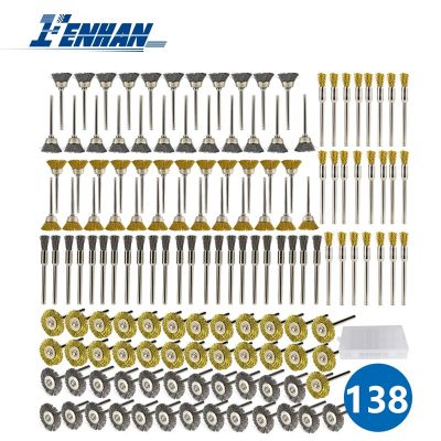 Engraver Kit 138pcs Stainless Steel/Brass Wire Wheel Brushes for Dremel Rotary Tools Electric Tool for Engraving Polishing Tools