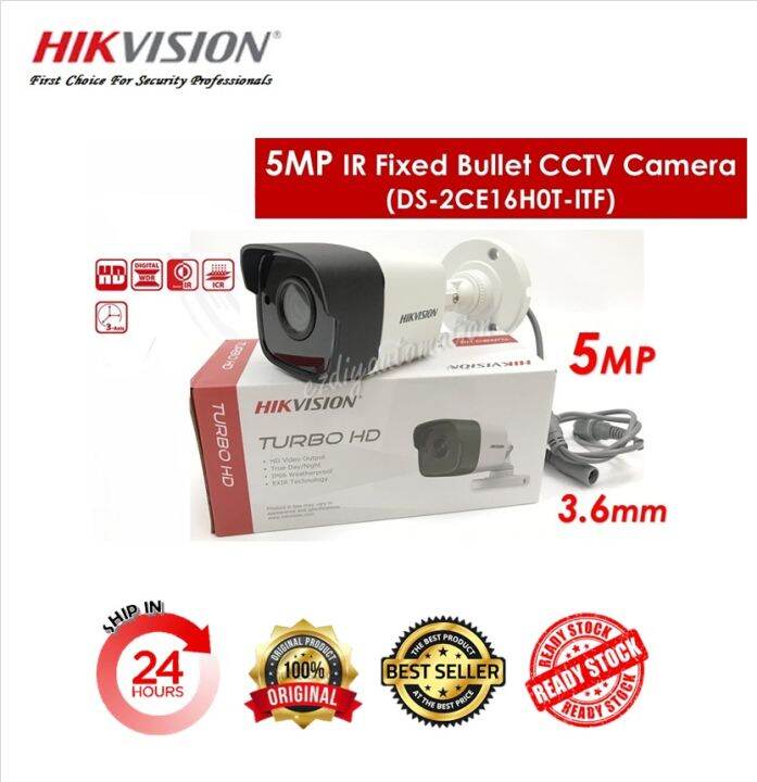 HIKVISION CCTV 5MP (3.6mm) Full TURBO HD Outdoor/Indoor Bullet Camera