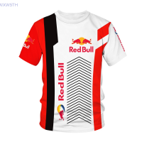 New！T-shirt 2023！pendek biasa dengan logo Red Bull yang kreatif, fashion musim panas, gaya hip-hop, fashion Harajuku, pria High quality products （Freeprinting of names）