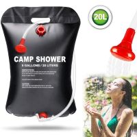 20L Camp Shower Bag Solar Energy Heated Portable Folding Outdoor Bath Bag Travel Hiking Climbing PVC Water Bag