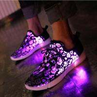 LED Shoes for Boys Girls Women and Men Fiber Optic Shoes and Elastic Sole USB Rechargeable Lightweight Sneakers