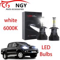 หลอดไฟหน้า 6000K สูง ต่ํา สีขาว สําหรับ Hilux KUN25 2004-2011 1 Accessories