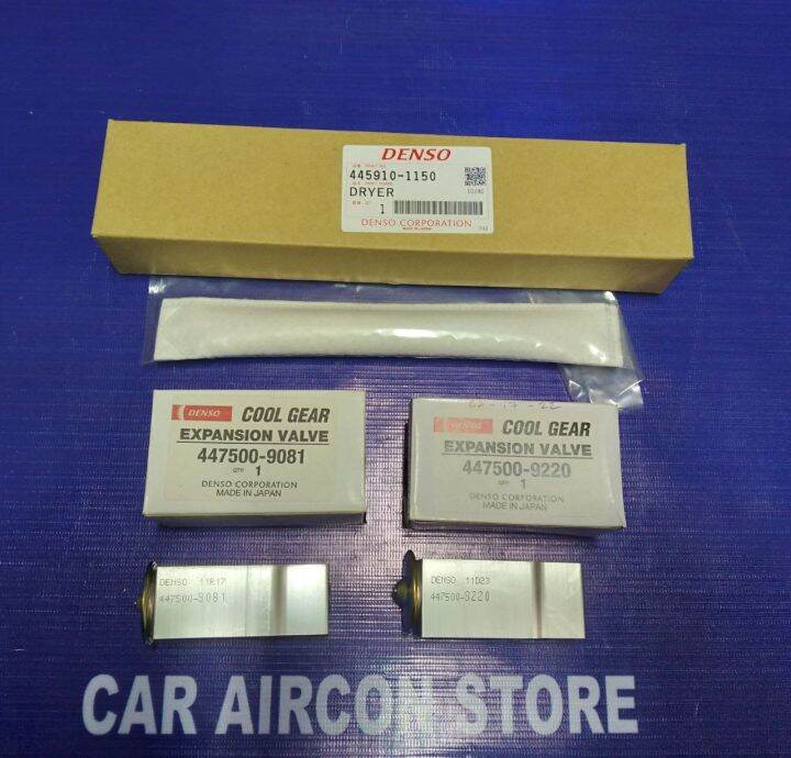 car aircon filter drier and expansion valve front & rear SET TOYOTA
