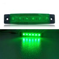 AutoAccessories 4 PCS 12V 6 SMD Auto Car Bus Truck Wagons External Side Marker Lights LED Trailer Indicator Light Rear Side Lamp(Green)