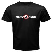 เสื้อยืดพิมพ์ลายโลโก้ Wear Cool Nerd Herd ฤดูร้อนสําหรับผู้ชายสีดํา  PAMK