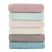 Simple Striped Super Absorbent Fast-Drying Sports Spa Beauty Beach Bath Towels Waffle Washcloth