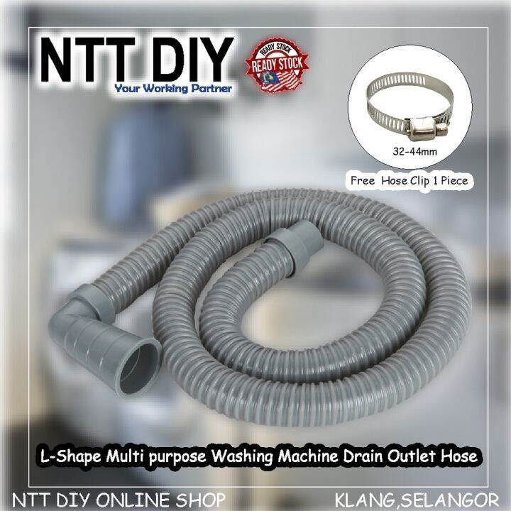 Exclusive Selection NTT DIY LShape Multipurpose Washing Machine Drain Outlet Hose Universal