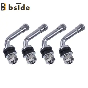 4Pcs/Lot YPQZW90DY6 7.15CM 2.5 Chrome Tire Valve Stems 90 Degree Angled  Size XL,Universal Various Models