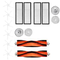 อุปกรณ์เสริมสำหรับผ้าแปรงไม้ถูพื้นด้านข้างหลักสำหรับ Xiaomi ไม้ถูพื้นตัวกรอง HEPA เครื่องดูดฝุ่นหุ่นยนต์ทำความสะอาดตัวเอง W10