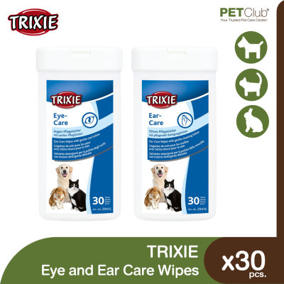 [PETClub] TRIXIE EYE &amp; EAR CARE WIPES - ผ้าเช็ดทำความสะอาดตาและหู 30ชิ้น