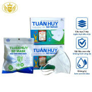 Combo Khẩu trang 5D Mask màu trắng người lớn 3 lớp Tuấn Huy