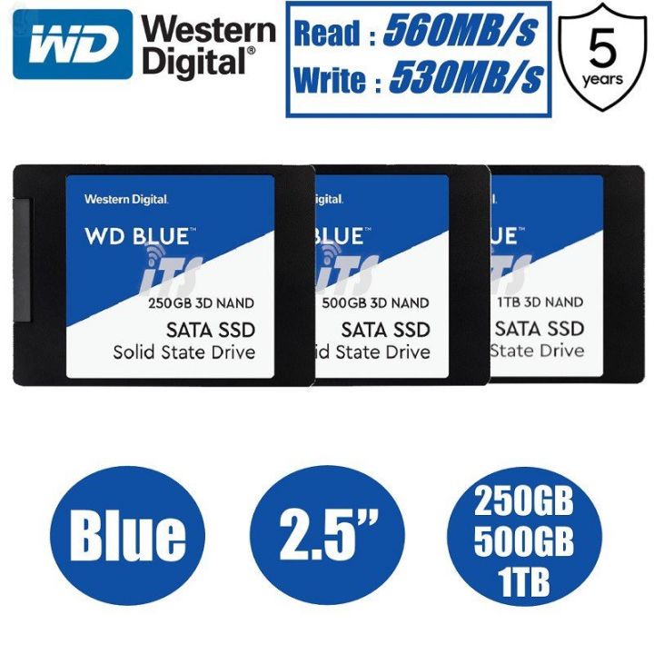 ลด-50-พร้อมส่ง-western-digital-wd-blue-โซลิดสเตตดิสก์-pc-3d-nand-ssd-2-5-นิ้ว-7-มม-sata-250gb-500gb-1tb-ขายดี