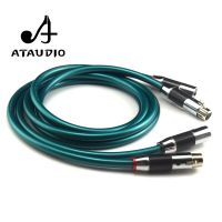 1 Pair Hifi XLR Cable Pure OCC Audio Cable With Top Grade Carbon fiber XLR Plug