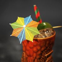 80pcspack Drink Fruit Cake Sticks Mini Umbrella Paper tail Parasols Umbrellas Wedding Decoration Birthday Party Supplies 5Z