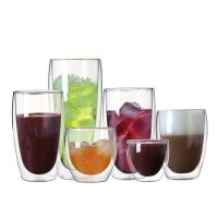 【CW】✶۞  Wall Glass Cup 80/150/250/350/450ml Beer Cups Resistant Transparent Wine Mug Drinkware Tumbler