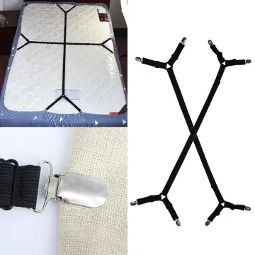 RPang Bed Sheet Clips Adjustable Sheet Straps Suspenders Gripper Fastener 6  Sides Triangle Heavy Duty
