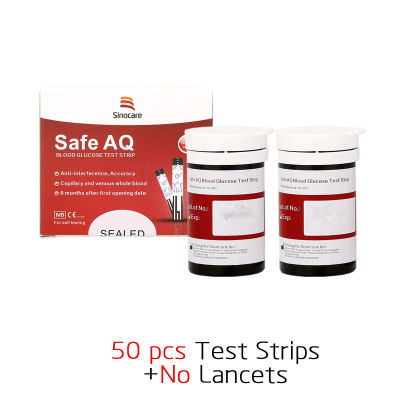 【✈】 yawowe AQ สมาร์ท50/100/200Pcs การทดสอบระดับน้ำตาลในเลือดแถบเข็มขนาดเล็กสำหรับเบาหวานน้ำตาลในเลือด Glucometer