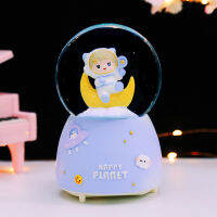 Creative Cute Astronaut Crystal Ball Music Box Cartoon Spaceman Moon Boy Decoration Student Gift Wholesale