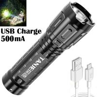 RMH5Y Bright Mini Led Flashlight USB Rechargeable Power Bank Function Torch Lantern for Outdoor Camping Fishing Hiking