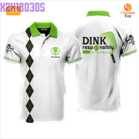 Dink Responsibly Dont Get Smashed Green White Pickleball Polo Shirt For Men FPM1073