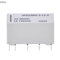 ERDU 5V คอยล์ bistable LATCHING RELAY DPDT 30VDC 2A 1A 125VAC HFD2/005-S-L2-D realy