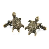 【hot】 new high quality fashion men French Small animal brass turtle classic style design interesting