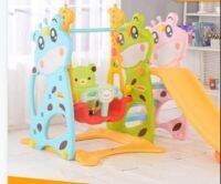 lukkytoys สไลเดอร์เด็ก หน้าวัวสุดน่ารัก พร้อม ชิงช้า 2in1 สไลเดอร์ รุ่น 6622