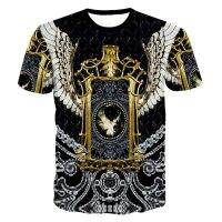 A new fashion bran mans 3D T-shaped printed analog elements Eagle sweet tops tes Eagle T shirt