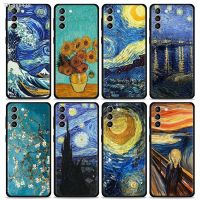 ☞▣ Case For Samsung S21 S20 Ultra S10 Plus S20FE Bumper Cover For Galaxy S23 S22 S10e S9 S8 Caso Paintings Starry Night Van Gogh