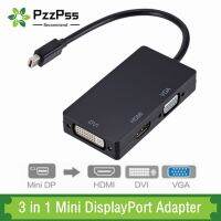 3 in 1 Mini DisplayPort DP to HDMI-compatible DVI VGA Adapter Cable 1080p Male to Female Converter For Projector Laptop Computer